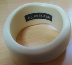 Vintage R J. Graziano Signed Wide Bangle Bracelet - £51.45 GBP
