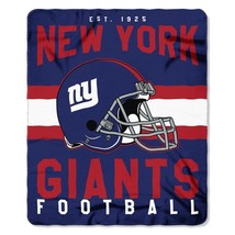 New Football New York Giants Fleece Throw Blanket 50 x 60 in NFL Northwest - £17.61 GBP