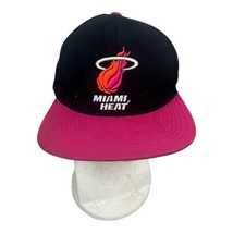 Miami Heat Mitchell &amp; Ness Baseball Hat Cap Black Adjustable Back OS - £7.48 GBP