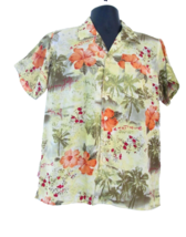 Hawaiian Shirt Men’s Size M Tropical Floral Yellow   Novelty Design vtd - £14.63 GBP