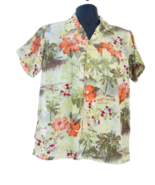 Hawaiian Shirt Men’s Size M Tropical Floral Yellow   Novelty Design vtd - £14.54 GBP
