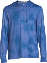 George Men's Relaxed Soft Knit Lounge Hoodie, Blue Size L(42-44) - $21.77