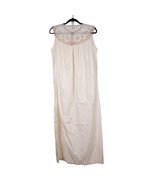 Barbizon VTG Nightgown Womens S M Pale Beige Lace Button Floral Long Sle... - £20.40 GBP