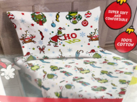 Holiday Christmas The Grinch Flannel Cotton Sheet Set Max TWIN 3pc - $59.99