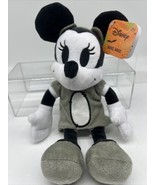 Disney Halloween Minnie Mouse Beanie Plush black white Just Play 10&quot; Stu... - $9.49 CAD