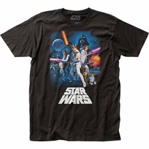 Star Wars A New Hope Movie Poster T-Shirt Black - £25.29 GBP+