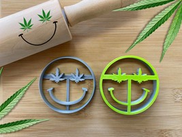 Funny Smiley Weed/Cannabis/Marijuana Cookie Cutter - £3.98 GBP