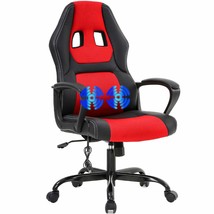 Gaming Chair Ergonomic Office Chair Racing Desk Chair Massage PU Leather Adjusta - £124.27 GBP