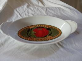 Vintage 1981 Mann Fine China- Tomatoes Wayne County Preserving Co. Oval Dish - £11.59 GBP