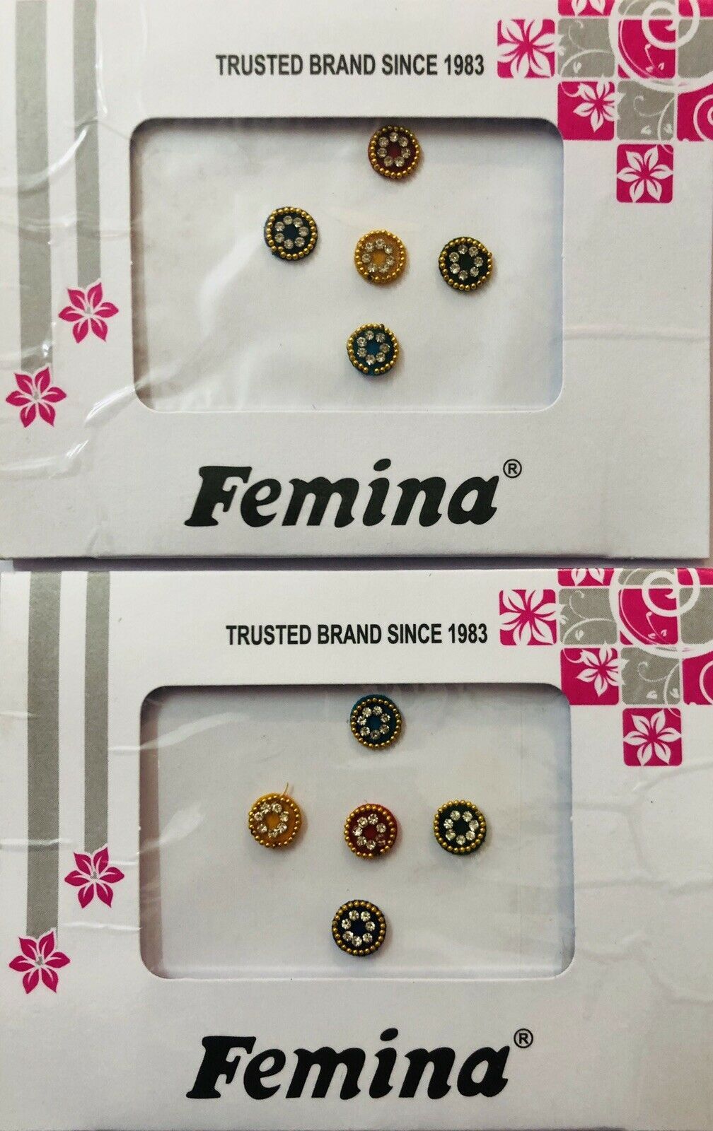 2 pack 10 pc Indian Forehead Stone Bindi Temporary Body Tattoo Sticker C... - $8.19