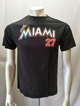 Miami Marlins MLB Giancarlo Stanton Boys Black S/S Graphic T Shirt Size XL - $7.92