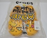 Justin Bieber  Crocs with Drew  Yellow M9/W11 New in Bag with Jibbitz - $79.15