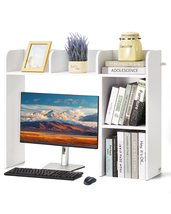 VEVOR Desktop Bookshelf, 2-Tier Storage Organizer, 37.2" x 9.5" x 28.9",... - $48.99