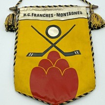 Switzerland H.C. Franches-Montagnes Hockey Pennant Flag Vintage - £15.73 GBP