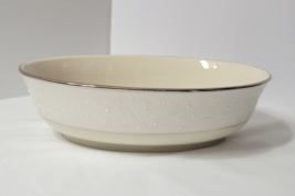 LENOX Pearl Innocence Oval 9&quot; Vegetable Serving Bowl PLATINUM Trim EUC 9... - $86.62