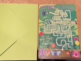 Hallmark Neutral Birthday Card w/Bug Maze On the front *NEW* bbb11 - £5.55 GBP