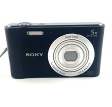 Sony CyberShot DSC W800 Digital Camera 20.1 MP 5x Zoom Black Near Mint TESTED - £131.29 GBP
