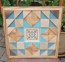 Wood Quilt Square with Gorgeous Grains and Wood Textures - £47.54 GBP