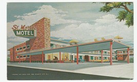 Vintage Postcard St. Moritz Motel Atlantic City New Jersey Mid-Century - £5.40 GBP