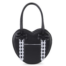Lolita Heart Shaped Handbag for Women Japanese Kawaii Shoulder Bag Bowknot Purse - £61.39 GBP