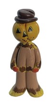 Miniature Jack o’ Lantern Scarecrow pumpkin Halloween mini Hat Decor - £6.02 GBP