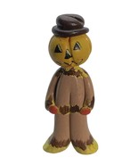 Miniature Jack o’ Lantern Scarecrow pumpkin Halloween mini Hat Decor - £5.75 GBP