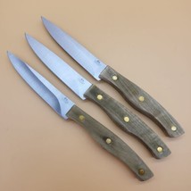 Chicago Cutlery Steak Knives 4.5 inch Blade Set of 3 Wood Handle - £14.91 GBP
