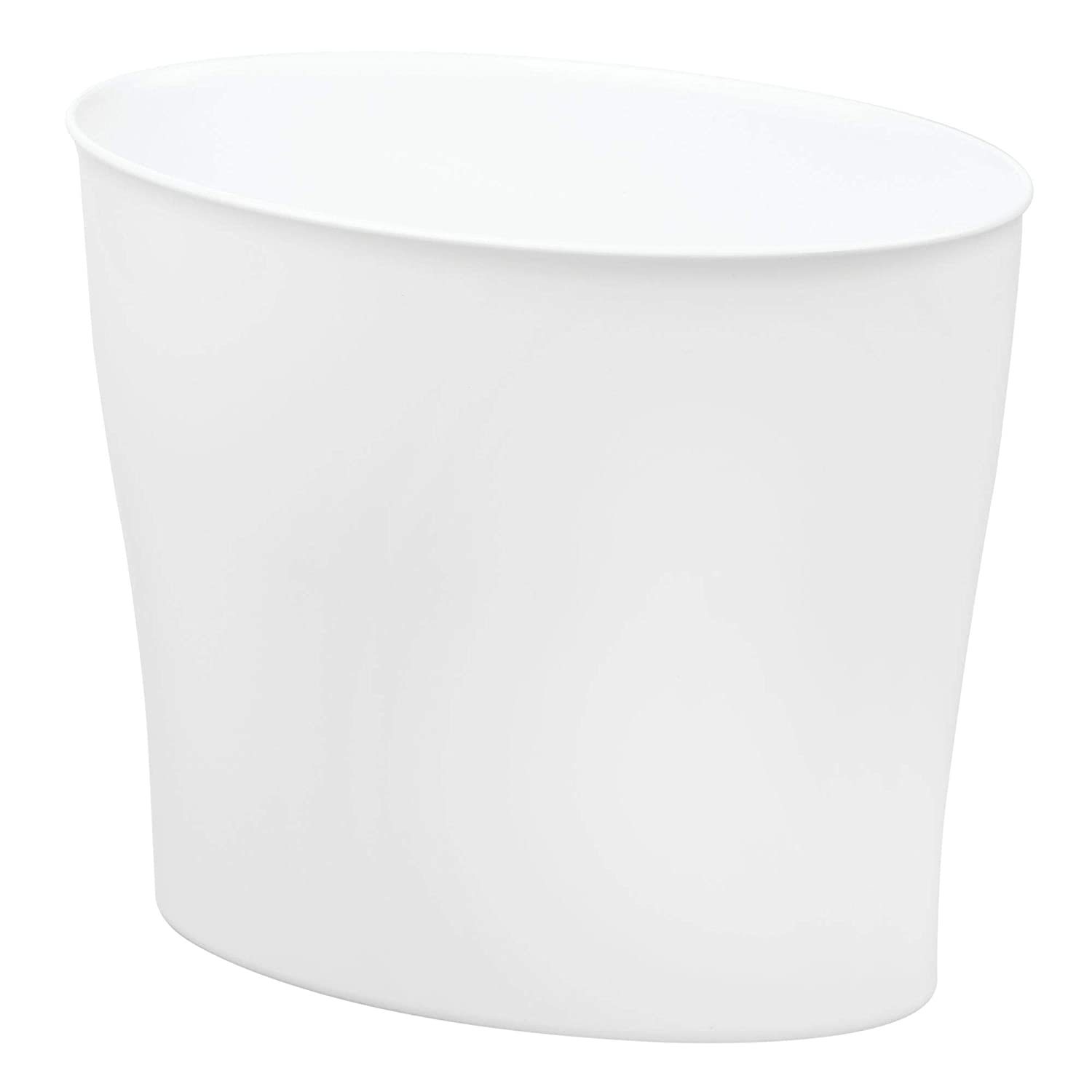 iDesign InterDesign Wastebasket Trash Bathroom, Bedroom or Office  White Nuvo Wa - $24.99