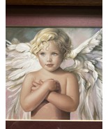 NANCY NOEL &quot;GRACE&quot; Angel Gold Framed Print 12.5&quot; X 12.5&quot; Vintage 1980s N... - £156.94 GBP