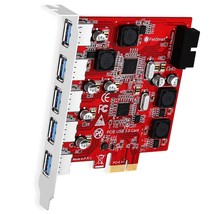 7-Ports Superspeed 5Gbps Usb 3.0 Pcie Expansion Card, 5-Ports Usb-A And ... - £41.43 GBP