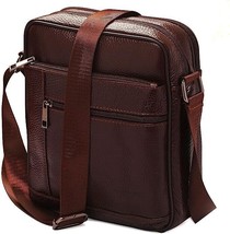 Genuine Leather Men Messenger Bag Fashion Casual Shoulder Small Male Crossbody - £39.49 GBP