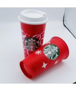 Starbucks Red Tumblers Plastic 50 Yrs Coffee Joy With Lid 25 yrs Holiday... - €5,86 EUR