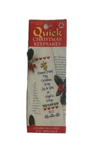 Quick Christmas Keepsakes - Joy Bookmark Kit - NIP - 113511 - Leisure Arts - £3.51 GBP