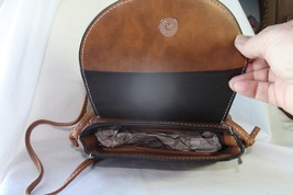 Purse (new) BROWN FAUX LEATHER W/ ZIP TOP AND LONG SHOULDER STRAP - $17.38