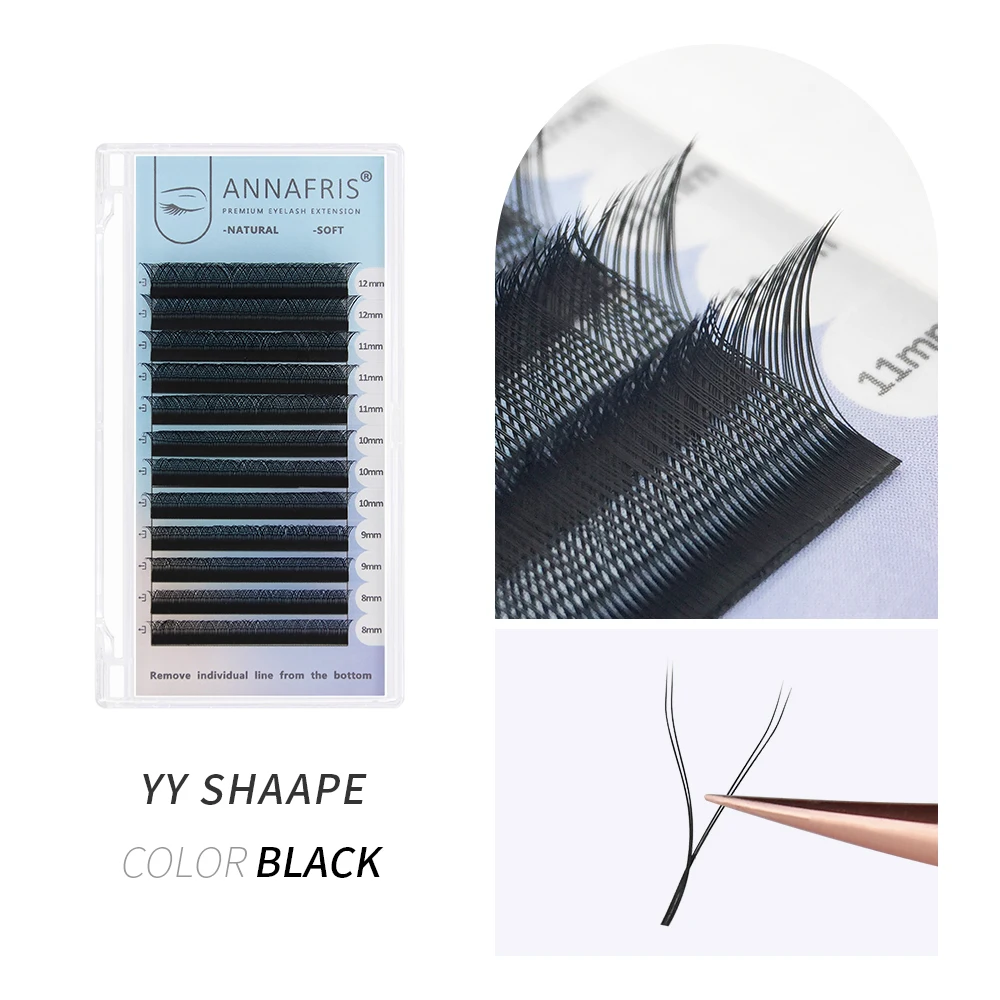 FRIS W Shape Eyelash Extensions 3D Clover Premade Volume Fans YY Lashes ... - $34.34