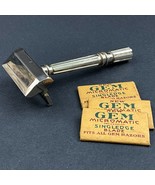 GEM Micromatic Vintage Single Edge Safety Razor Set in Case Clog Pruf USA - €21,08 EUR