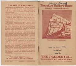 1949 The Prudential Insurance Co. Premium Receipt Book Joplin Missouri MO - $4.00