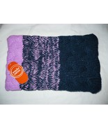 Wonder Nation Girls Snood Neck Scarf Fleece Lined Violet Bloom Stripe NEW - £7.38 GBP