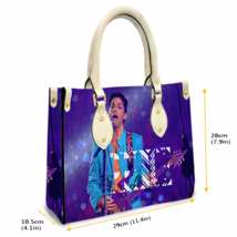 Prince Purple rain superbowl halftime Premium Water Resistant PU Leather Handbag - £35.17 GBP