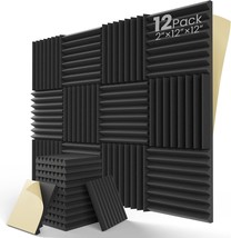 Upgrade 12 Pack Sound Proof Foam Panels With Self-Adhesive, 2&quot; X, 12Pcs,... - $42.99