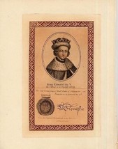 King Edward the V 1790&#39;s Engraving John Thane  - $34.74