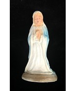 Vintage Chalkware Plaster Virgin Mary Nativity Figurine Christmas 4” Tall - $111.01 MXN