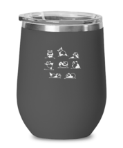 Wine Glass  Tumbler Stainless Steel Funny yoga panda  - £26.50 GBP