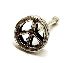 Nose Stud Peace CND Vintage Sterling Silver 22g (0.6mm) 6mm Approx Post Ball End - $4.96