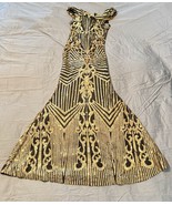 Fashion Nova Brianda Sequin Maxi Dress Black Gold Women’s Size M NWT - $728.13 MXN