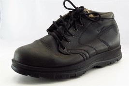 Nike Air Boots Sz 7.5 M Black Round Toe Short Leather Men - $29.69