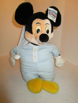 DISNEY Plush 25&quot; Mickey Mouse Pajama Bag Case Zipper Back New Vintage - £7.47 GBP