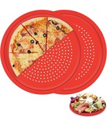 NIB LYNG 16 INCH SILICONE ROUND NONSTICK PIZZA PANS TRAYS - 2 PACK RED - $481.88 MXN