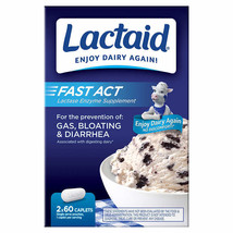 Lactaid Fast Act Lactase Enzyme Supplement, 120 Caplets - £27.64 GBP