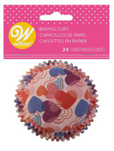 Hearts Valentine&#39;s Day 24 Ct Baking Cups Cupcake Liners Wilton - £3.01 GBP